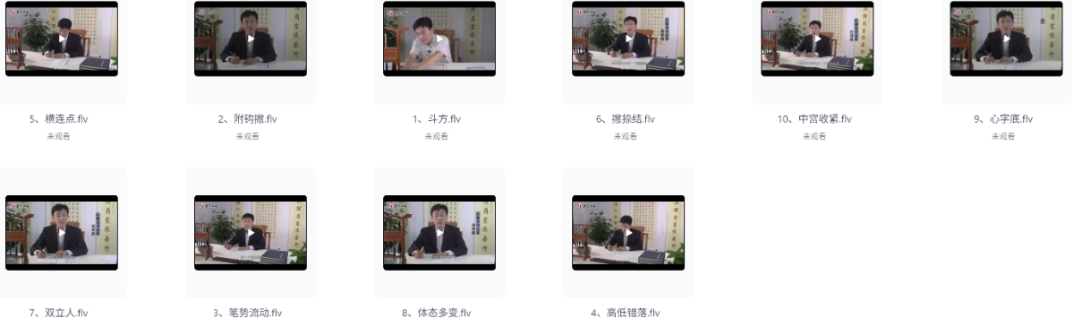荆霄鹏硬笔行楷技法视频课[2.5G]