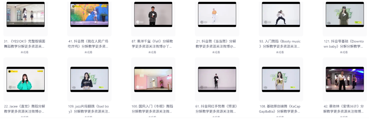 抖音网红热门舞蹈教程合集[95....